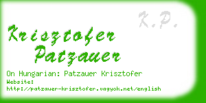 krisztofer patzauer business card